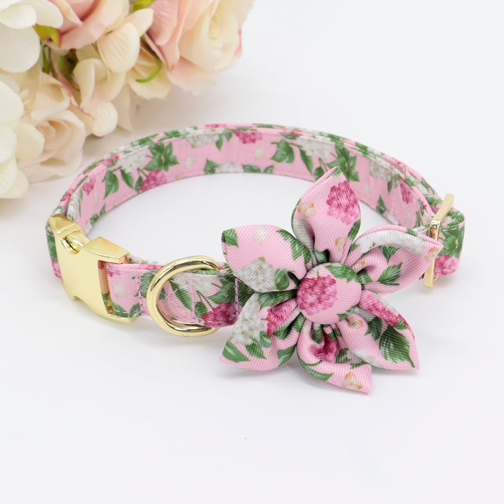 Faygarsle Cotton Designer Dogs Collar Cute Flower Dog Collars for Girl  Female Small Medium Large Dogs with Flower Charms S