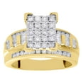 thumbnail image 2 of 10K Yellow Gold Baguette & Round Diamond Rectangle Ladies Engagement Ring 1 Ct., 2 of 5