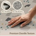 thumbnail image 6 of ODIKA 4'x6' Beige Gray Geometric Abstract Design Washable Area Rug Modern Art Inspired Pattern for Home Office, Under Desk, Non-Slip Chair-Friendly, Flatwoven, 6 of 7