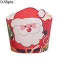 thumbnail image 1 of Christmas Cupcake Cups 50Pcs Cake Packaging Food Grade Unique Snowmen Elk Tree  Cupcake Cups, 1 of 4