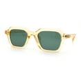 thumbnail image 5 of Gentlemanly Hipster Boho Horn Rim Retro Plastic Hustler Sunglasses Yellow - Green, 5 of 8