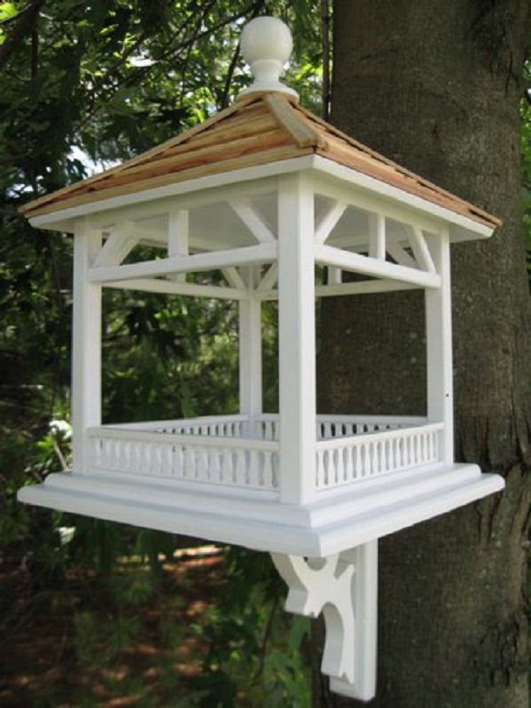 Fully Functional Tropical Gazebo Inspired Outdoor Garden Bird Feeder
