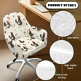 thumbnail image 5 of Xixirimido Rooster Chicken Pattern Swivel Accent Dining Chair Cover Stretch Mid Back Accent Office Desk Chair Slipcover Soft Arm Chair Protector for Home Office, 5 of 7