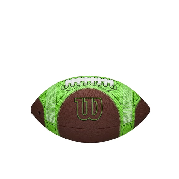 Balón de Fútbol Americano Wilson GST SpeedSkin Hylite Marrón/Verde Peewee