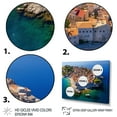 thumbnail image 3 of Designart "Aerial View Beach Village in South of France II" Beach Framed Wall Art - Coastal Blue Beach & Ocean Living Room Framed Canvas Art, 3 of 6