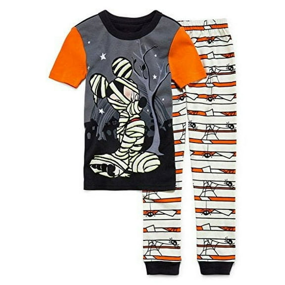 Disney Toddler Boys Black 2 Piece Mickey Mouse Halloween Pajama Sleep Set 3T