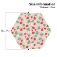 thumbnail image 2 of Pofeuu Strawberry And Flowers Print Coasters for Drinks, 4Pack PU Leather Coasters, Bar Drink Coasters for Tabletop Protection, Furniture from Damage-Hexagon, 2 of 6