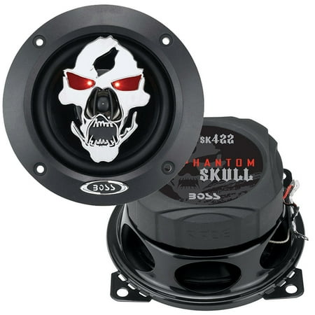 Custom Fit Car Speakers - Boss Audio SK422 Phantom Skull 2-Way, Car Speakers (1 Pair of Speakers)