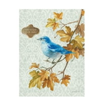 Trademark Fine Art 'Winter Bird Mountain Blue Bird' Canvas Art by Danhui Nai