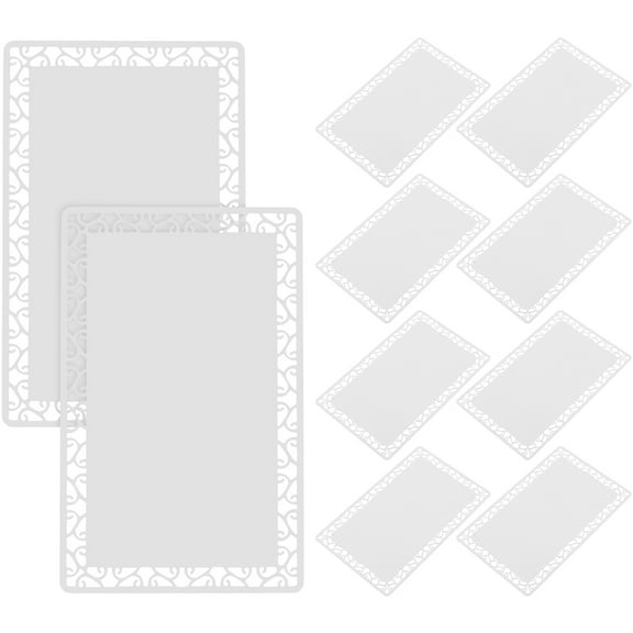 ELAYARD 10Pcs Aluminum Alloy Name Card Blanks White Smooth Edges Printer Compatible