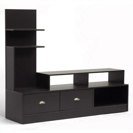 Wholesale Interiors Armstrong Dark Brown Modern TV Stand for TVs up to 60"