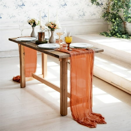 

Table Runner Soft Exquisite Reusable Beautifully Anti-Fade Decorative Lightweight Romantic Dinner Table Decoration Long Runner Home Use