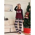 thumbnail image 4 of Matching Family Pajamas Sets Christmas PJ's Letter Plaid Printed Long Sleeve Tee and Bottom Loungewear or One-Piece Jumpsuit, 4 of 9