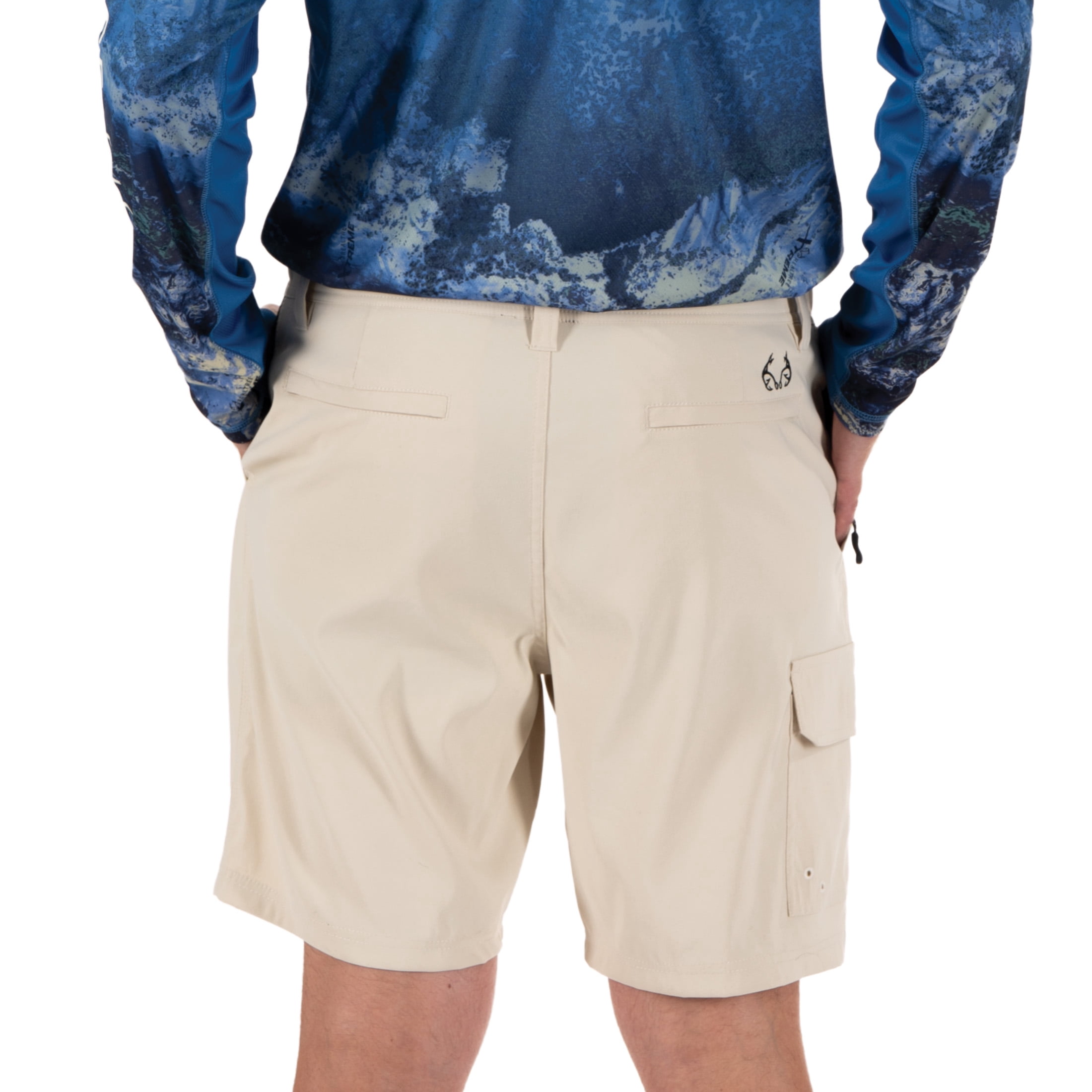 Men's Realtree Hybrid Fishing Shorts, Light Khaki, S