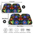 thumbnail image 7 of Lsque Colorful Floral Car Windshield Sun Shade | Accordion Folding Style Auto Shade for Car Truck SUV Van | Blocks UV Rays Sun Visor Protector | Small, 7 of 7