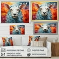 thumbnail image 4 of Designart "Geometric Serenity of Sheep" Animals Floater Framed Canvas Print, 4 of 7