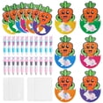 thumbnail image 1 of Bolsas de regalo de 240 ml con forma de huevo de Pascua y zanahoria, 24 tarjetas de felicitación navideñas con bolsitas de dulces, bolsas de recuerdos de fiesta para niños, intercambio en el aula., 1 of 6