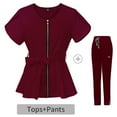 thumbnail image 5 of Gyexs Scrubs for Women Zipper Neck Multiple Pockets Workwear Uniform Suits Soft Dailywear Healthcare Scrub ( Size L), 5 of 5
