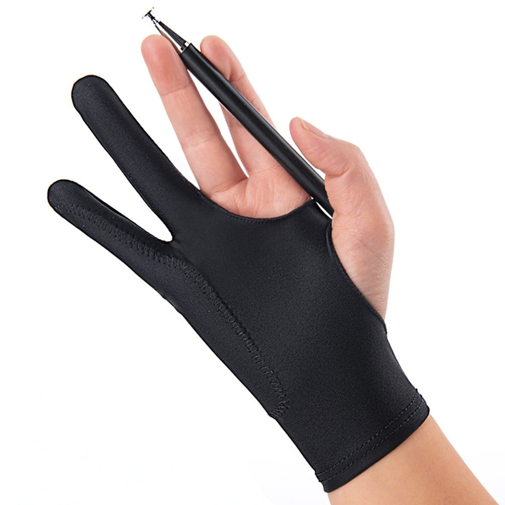Parblo PR-01 Drawing Glove 2Pack,Digital Drawing Glove Artist Glove Two  Finger Glove Art Glove Drawing Tablet Glove for Right Hand and Left Hand 