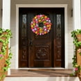 thumbnail image 4 of Outoloxit Easter Wreath for Front Door Artificial Tulips Floral Door Hanger Home Decor 45cm No Maintenance Fade Resistant, 4 of 5