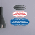 thumbnail image 3 of Designer Please Be Considerate and Keep Noise to a Minimum Sign (White/Red) - Medium, 3 of 4