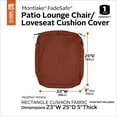 thumbnail image 3 of Classic Accessories Montlake FadeSafe Rectangular Patio Lounge Seat Cushion Slip Cover - 5" Thick - Heavy Duty Outdoor Patio Cushion with Water Resistant Backing, Heather Henna Red, 23"W x 25"D x 5"T, 3 of 23