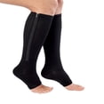 thumbnail image 2 of Compression Zipper Socks Leg Support Stockings Zip Long Socks- Black- Men Women - Small, 2 of 2