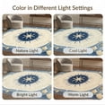thumbnail image 7 of ODIKA 6'x9' Washable Area Rug Non-Slip, Chair-Friendly, Starfish Ocean Nautical Motif Seashell Center Bathroom Coral for Dining Room, Under Table, Office Décor, 7 of 7