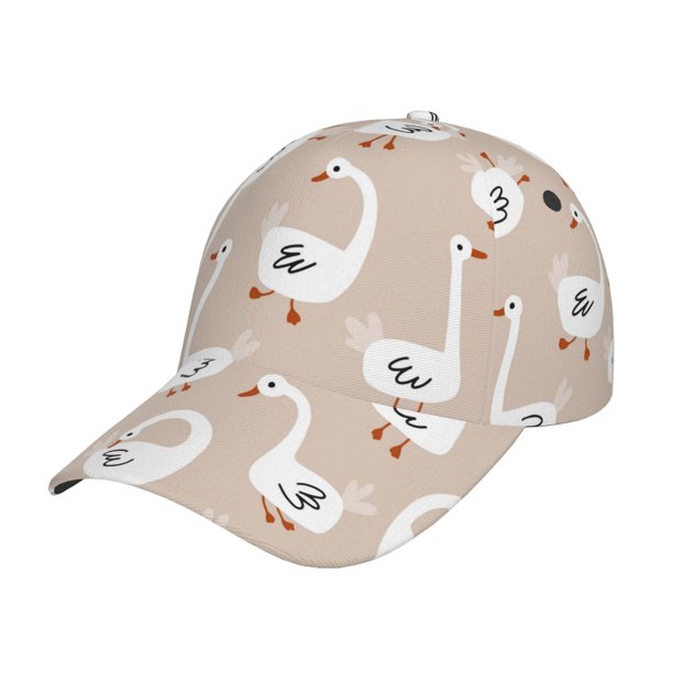 Fotbe White Goose Gorro Clásico de Béisbol, Gorra Ajustable con Broche Snapback, Gorro de Exterior de Algodón Suave