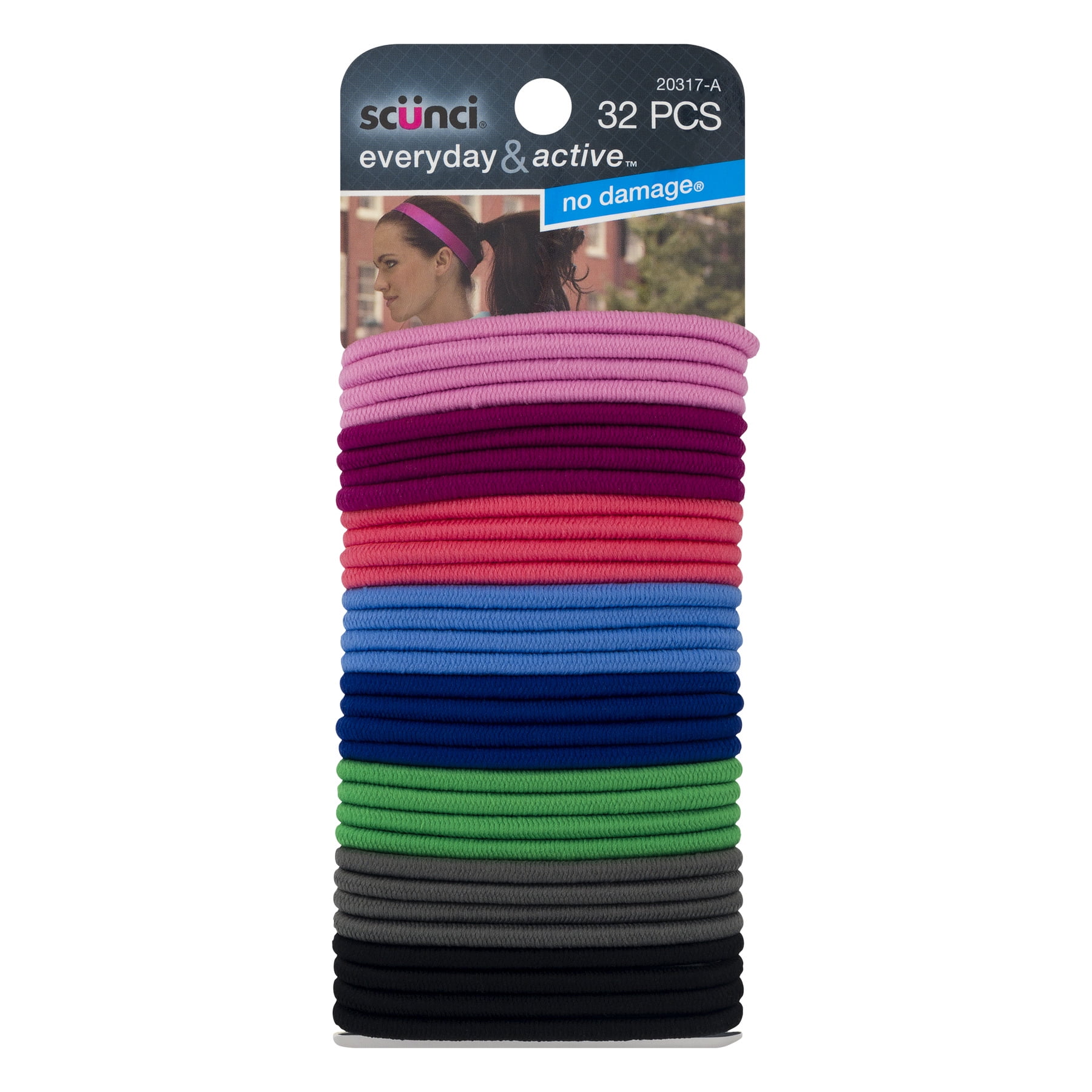 scunci Scunci Everyday & Active No Damage Hair Ties, 32.0 CT