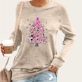 thumbnail image 1 of DPTALR Women Leisure Print Round Neck Long Sleeve T-Shirts Tops, 1 of 4