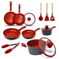 thumbnail image 1 of Batería De Cocina FLAVORSTONE Ligth Set 16 Piezas color Rojo, 1 of 5