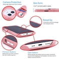 thumbnail image 4 of Dockem iPhone 12 / 12 Pro Exec M2 Wallet Case; Built-in Metal Plate, 2 Card Slots, Pink, 4 of 9