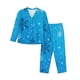 thumbnail image 1 of Fotbe Winter With Snowflakes Conjunto de Pijama de Manga Larga para Mujer con Estampado, Ropa de Dormir de 2 Piezas, Conjunto de Casa Suave y Cómodo con Bolsillos-Large, 1 of 7