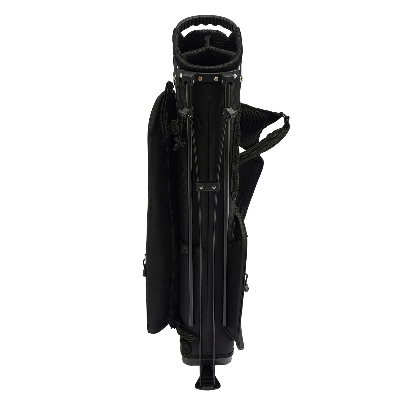 Black & White Golf Stand Bag - 3-Way Divider & 5 Pockets - Lightweight Nylon Construction for 5-9 Clubs