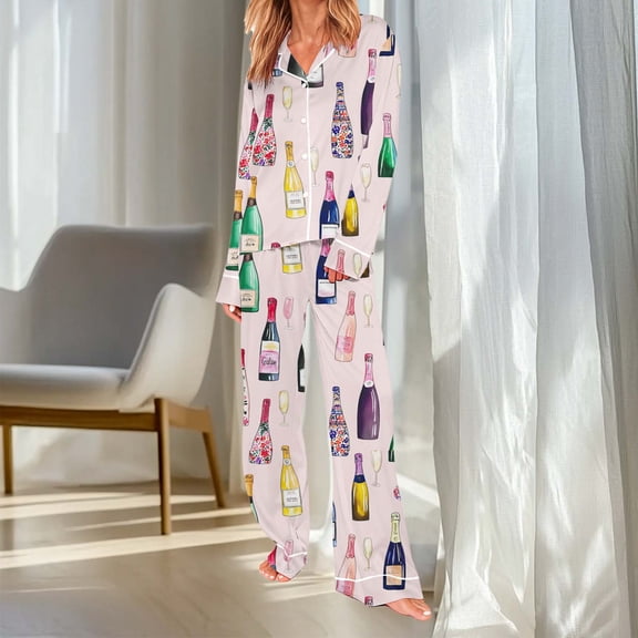 Censtreet Womens Pajamas Set for Women Soft 2 Piece PJ Set Button Down Ladies Comfy Short Long Sleeve Sleepwear Set S-XXL