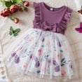 thumbnail image 4 of Wancir Girls Summer New Short Sleeve Dress Printed Gauze Princess Dress Birthday Dress Dress, 4 of 5