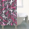 thumbnail image 4 of Pink Breast Cancer Shower Curtain 36"x72" ,Bathroom Decorative Shower Curtains Set with 12 Hooks,Modern Waterproof Washable Shower Curtain, 4 of 6