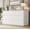 White, variant on 53.1" Dresser with 7 Drawer, Wide Dresser with Silent Metal Rails, Handleless Chest of Drawers for Clothes, and Bedding