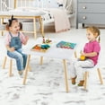 thumbnail image 2 of Gymax 3 Pieces Kids Table & Chairs Set Children Wooden Furniture Set w/Solid Wood Legs, 2 of 10