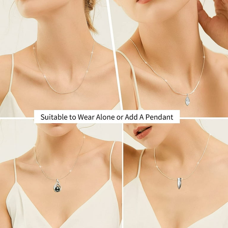 Thin silver chains for womens deals