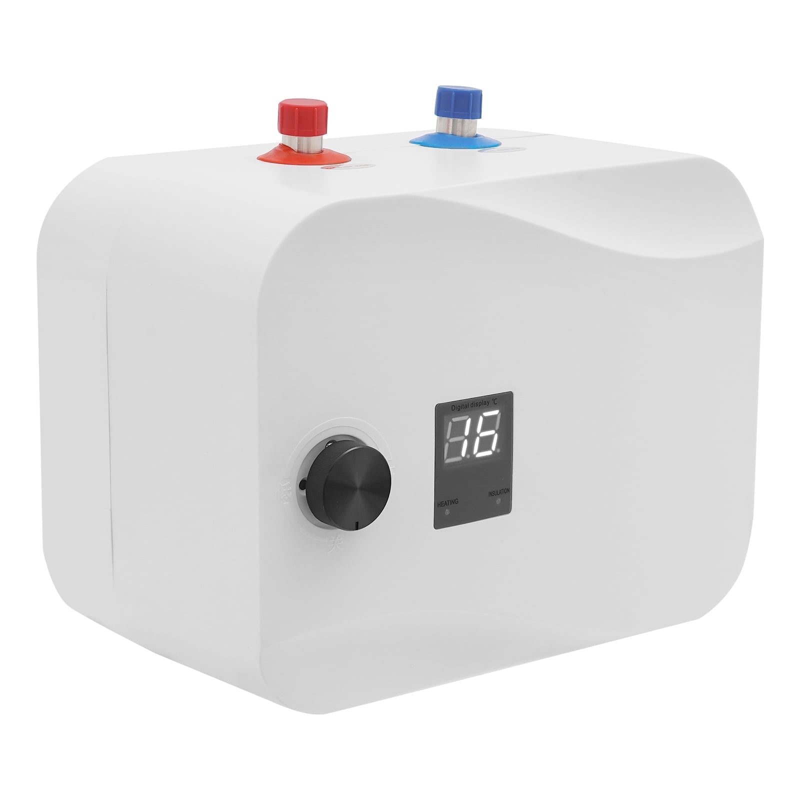 110V 1500W Instant Electric Tank Water Heater - Under Sink On-Demand Hot Water Heater with Adjustable Temperature & Dual Outlets - Perfect for Kitchens, Restaurants & Hotels