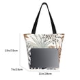 thumbnail image 5 of Kll Tote Bag For Women Tropical Leaves Print Shopping Grocery Reusable Bags For Office School Shopping Travel, 5 of 8