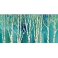 thumbnail image 2 of Nan 14x9 Black Ornate Wood Framed with Double Matting Museum Art Print Titled - Birch on Blue, 2 of 4