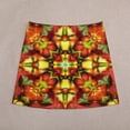 thumbnail image 5 of Colorful Floral Symmetrical Pattern Women's High Waist Skirt Stretchy Casual Mini Skirt, 5 of 8