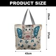 thumbnail image 2 of Bolso de lona con cremallera, bolso de viaje grande ecológico, adecuado para mujeres, 2 of 5