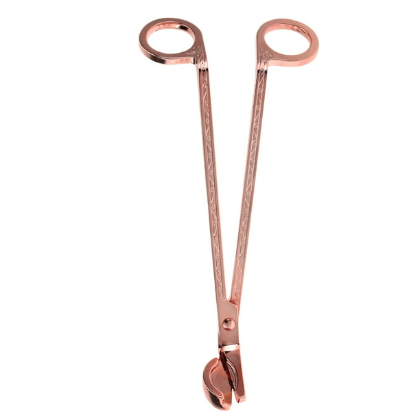 Tijeras para cortar mechas con forma de corazón de acero inoxidable con revestimiento semicircular (oro rosa)