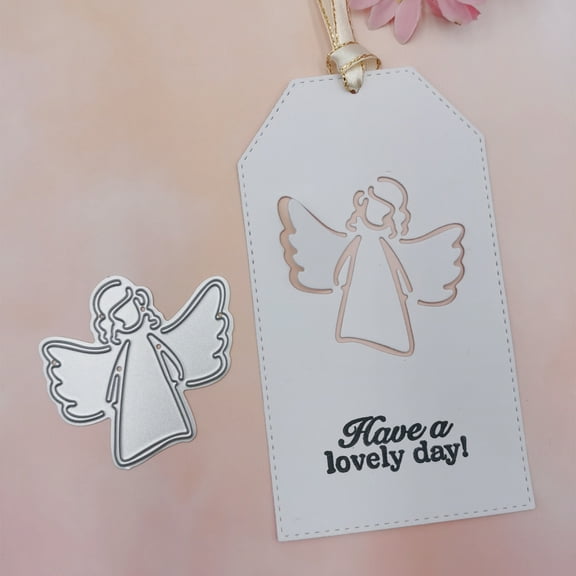Die Cuts for Card Making, Ouginx Mini Angel Wings Girl Metal Cutting Dies DIY Die Cutters Die Stencils for Scrapbooking, Embossing & More