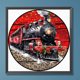 thumbnail image 3 of Pintura de diamante 5D DIY, tarjeta circular de taladro redondo completo, kit de decoración de tren de Navidad, 3 of 9