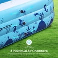 thumbnail image 5 of Inflatable Pool, 118'' x 72'' x 20'' Inflatable Swimming Pool for Summer Water Party BPA-Free Above Ground Blow up Kiddie Pool Ball/Sand Pit,Backyard Outdoor Indoor Age 3+, Rectangle, 5 of 10